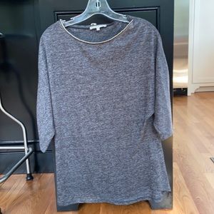 Sandro Gray Sweater with neck detailing